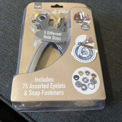 THE SEW SHOP PUNCH PLIERS with 5 Holes Includes Eyelets & Fasteners NEW & SEALED - Image 1 of 4