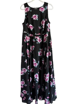 Maxi Vestido Clásico Torrid Talla Grande Floral Cuello Alto Georgette Mujer Talla 16 Foto 1 de 4