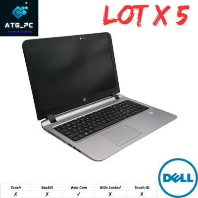 Lot of 5 HP ProBook 450 G3 Laptop i5-6TH GEN No RAM/SSD/OS/Charger - Image 1 of 4