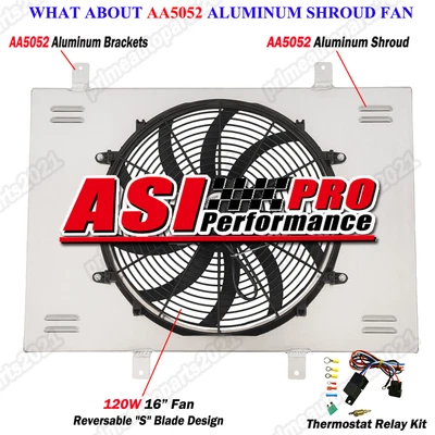 Shroud & 16" Fan & Relay For Dodge Ram 1500 2500 3500 Van Truck V8 1999-2003 Foto 1 de 4