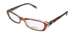 NEW ESPRIT 17364 GLASSES BROWN WOMENS CAT EYE 48-15-135 FULL-RIM 535 PLASTIC - Picture 1 of 8
