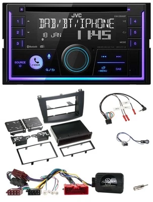 JVC Lenkrad USB 2DIN DAB Bluetooth CD Autoradio für Mazda 3 2010-2015 aktiv - Bild 1 von 4