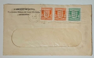 1944 Guernsey occupation stamps on cover see details - Picture 1 of 1