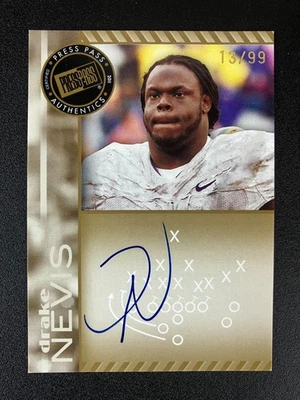 2011 Press Pass Signings Gold /99 Drake Nevis #PPS-DN Rookie Auto RC - Image 1 of 2