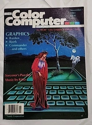Rare November 1983 Issue The COLOR COMPUTER Magazine Sorcerer's Puzzles Tandy - Image 1 of 4