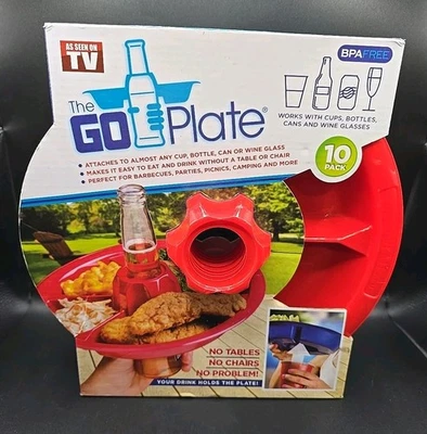 The Go Plate Plate Caddy Set of 10 As Seen on TV NEW Picnic or Tailgate  - Image 1 of 4