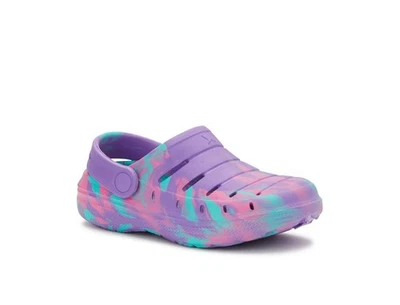 Zuecos de EVA moldeados resistentes de tiburón para niños pequeños talla 11 púrpura  Foto 1 de 4