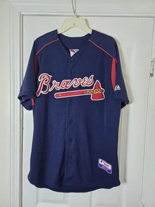 Atlanta Braves Majestic Authentic Collection Jersey Men's Size Large Blank Blue - Picture 1 of 4