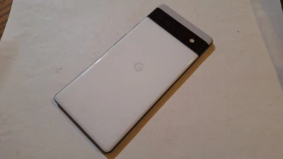 Google Pixel 6a G1AZG Genuine Rear Housing Back Chassis Frame Grade B White - Image 1 of 4