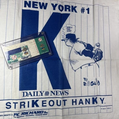 Boleto SIN USAR 1996 Yankees de Nueva York WS Gm 1 - debut de Jeter WS - inicio de dinastía y Hanky Foto 1 de 4