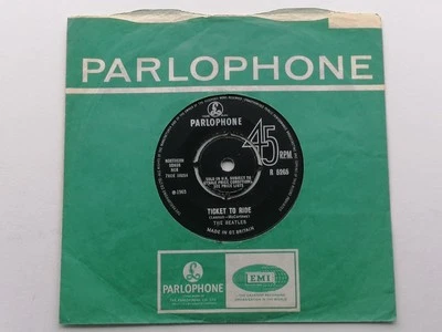 THE BEATLES  ORIGINAL  1965  UK  45  TICKET TO RIDE   EX  ORIGINAL SLEEVE - Image 1 of 4