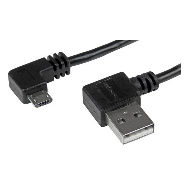 StarTech USB2AUB2RA2M 2m USB 2.0 A Right Angle To Micro B Right Angle Cable M/M - Image 1 of 1