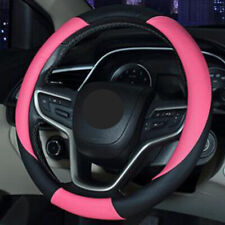 FOR TOYOTA YARIS 1999-2005 Leather Steering Wheel Cover Pink 38CM