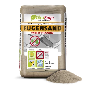 Fugensand Einkehrsand Weg Pflaster Öko Fuge Natur 20kg x 15 Sack 300kg Palette - Bild 1 von 15