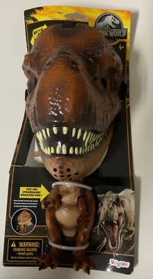 🧷 Jurassic World Move a Mask Halloween Costume Headwear 🆕 Distressed Box - Image 1 of 3