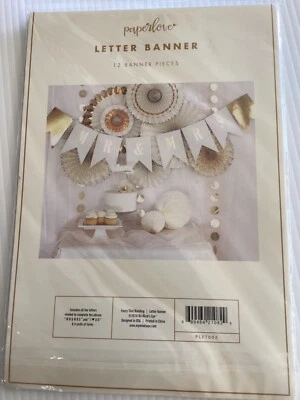 My Mind’s Eye LETTER BANNER Mr & Mrs WEDDING Paperlove BRIDE GROOM Rare! - Image 1 of 3