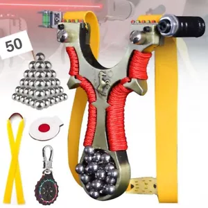 PROFI STAHL STEINSCHLEUDER Sportschleuder Schleuder Magnet Slingshot mit Laser - Bild 1 von 15