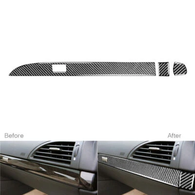 Cubierta de caja de almacenamiento copiloto de fibra de carbono 3 piezas para BMW Serie 6 E63 E64 04-10 Foto 1 de 4