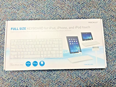Macally iKey30 30-Pin Wired Keyboard for iPad iPhone iPod Touch - New Open Box - Image 1 of 4