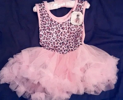 baby girl ballerina Tutu Dress 12M-24M pink leopard Princess Expressions NWT - Image 1 of 4