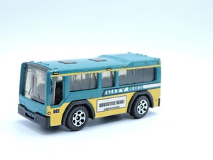 MB662 2009 Matchbox City Services City Bus Metro (Aqua Teal Blue Advertise Here) - Picture 1 of 7