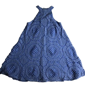 Judith March Womens Medium Light Blue Sleeveless Embroidered Tank Dress 1952 - Picture 1 of 11