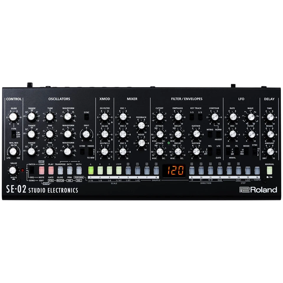 Roland SE-02 Keyboard Synthesizer - Schwarz