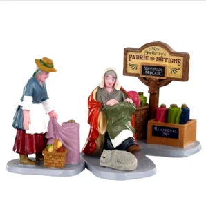 Lemax FABRIC VENDOR Set of 3 #02951 Caddington Christmas Village Figurines NEW - Picture 1 of 1
