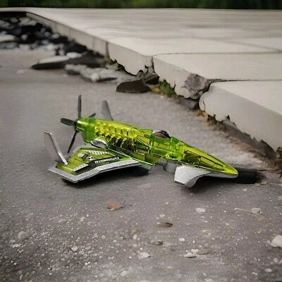 Hot Wheels 2010 Poison Arrow Propeller Plane Metalflake Silver HW Racing Rigs  - Image 1 of 4