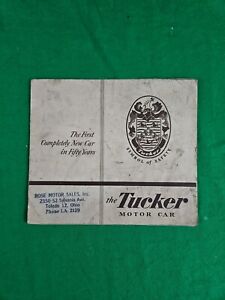 The Tucker '48 Motor Car Sales Brochure The 1st Completely New Car In 50 Years