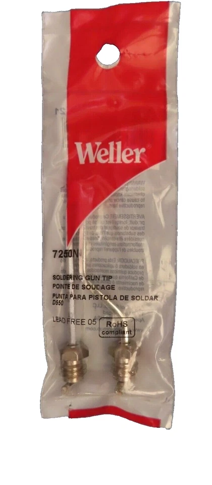 1 Weller #7250N Replacement Soldering Gun Tip with nuts