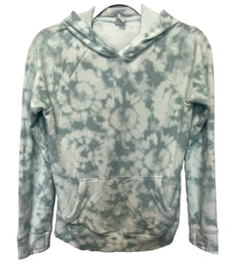 Athleta Girl Sweatshirt XL 14 Blue Tie-Dye Hoodie Activewear Athletic Casual - Picture 1 of 6
