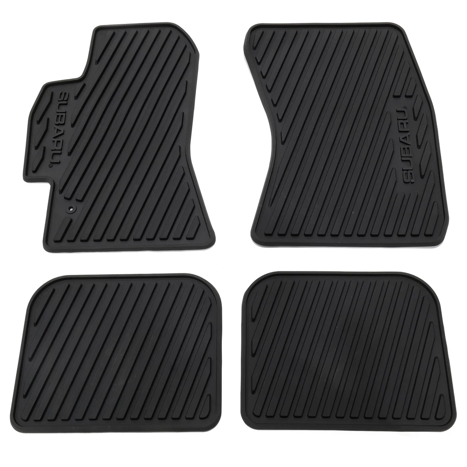 Alfombrillas de goma negras para todo clima Subaru Outback 2005-2009 OEM J501SAG000 Foto 1 de 4