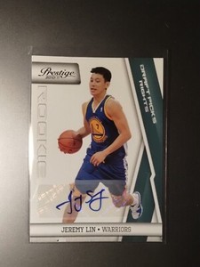 2010-11 Prestige Draft Picks Rights Auto /199 Jeremy Lin #187 Rookie Auto RC