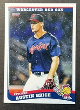 2021 Austin Brice Minor League Rookie Card RC Boston Worcester Red Sox 
