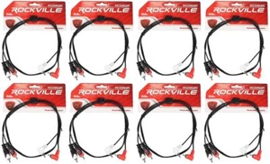 8 Rockville RCDR3R 3' Dual Mono Right Angle RCA to Straight RCA Cable 100%Copper - Picture 1 of 2
