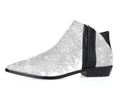 Mujer L.a.m.b. Botines Mayor Estampado Lagarto Blanco Punta Punta Punta Zapatos Talla 5.5 Foto 1 de 4