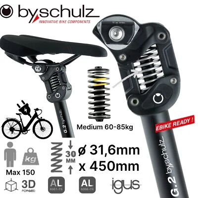 by.Schulz G.2 ST Fahrrad E-Bike City Tour Gravel Gefederte Sattelstütze Med 31,6 - Bild 1 von 4