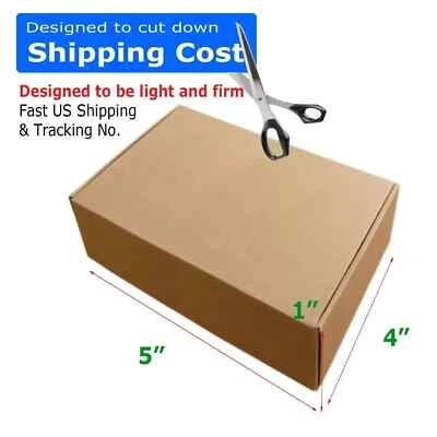 100 5x4x1 Corrugated Shipping Boxes - 100 Boxes - Image 1 of 3