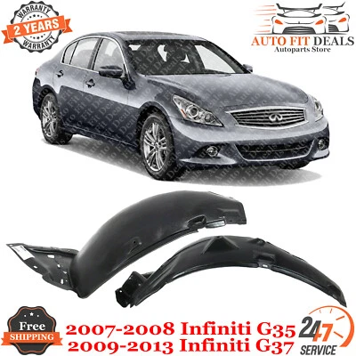 Forro de guardabarros laterales derecho y derecho para Infiniti G35 2007-2008 / Infiniti G37 2009-2013 Foto 1 de 4