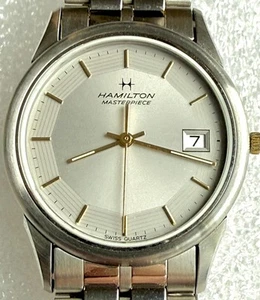 VINTAGE 1990 HAMILTLON MASTERPIECE ref.9733 AC DELCO PRESENTATION QUARTZ WATCH - Picture 1 of 9