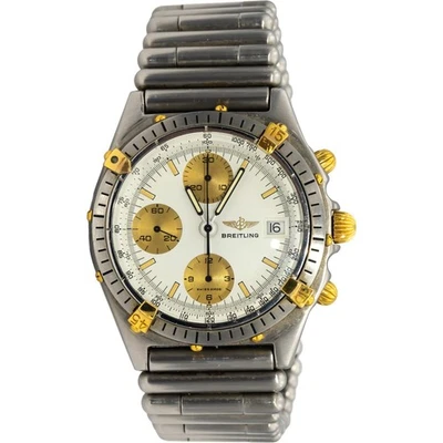 BREITLING 18k Gold Stainless Steel Chronomat 81950 Automatic Men's Watch w/ Box - Image 1 of 4