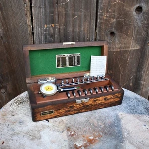 Vintage Mercer Calibration 0,0022mm Type 195 Gauge Diatest Wooden Travel Case - Picture 1 of 10