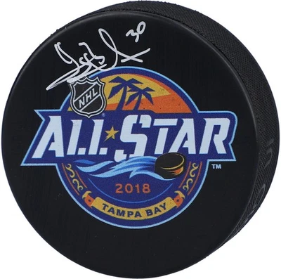Henrik Lundqvist New York Rangers Signed 2018 NHL All-Star Game Logo Puck - Image 1 of 2
