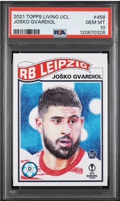 Josko Gvardiol 2022 Topps Living Set UEFA Champions League #458 RC PSA 10 POP 3 - Image 1 of 2