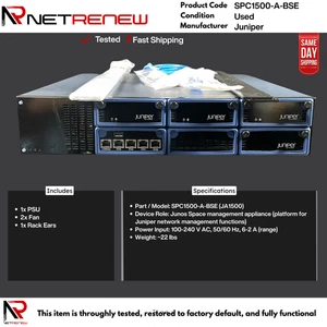 Juniper Networks SPC1500-A-BSE **READ CONDITION** - Picture 1 of 6