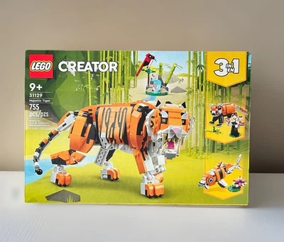 LEGO Majestic Tiger 31129 CREATOR 3in1 Set Converts to Red Panda or Koi Fish NEW - Image 1 of 4