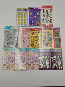 Vtg Sticker LOT new 13 packs care bears My Lil Pony Snoopy 3-D Holo Strawberry  - Picture 1 of 5