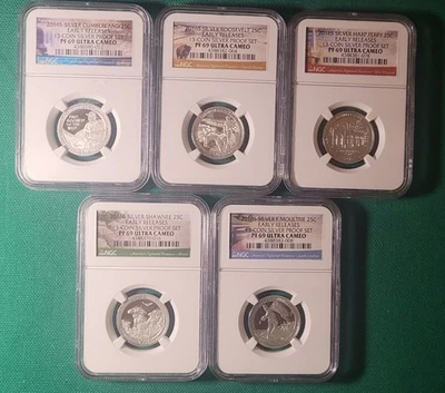 2016 S Silver Proof Quarters • NGC Early Release Matched Set • PF69 • Great Gift - Image 1 of 4