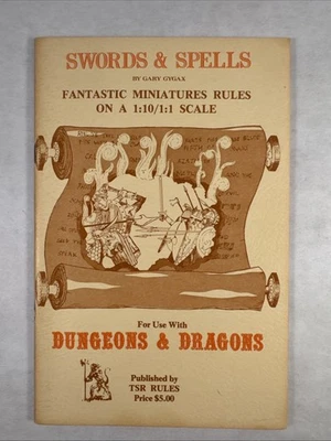 G331 TSR Dungeons & Dragons - Swords & Spells Miniatures Rules 2ND PRINTING 1977 - Image 1 of 4